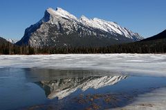 26 Mount Rundle Is Reflected In Frozen Vermillion Lake In Late Afternoon In Winter